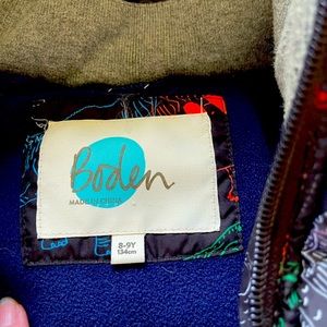 Boden winter coat size 130 8/9 dinosaurs